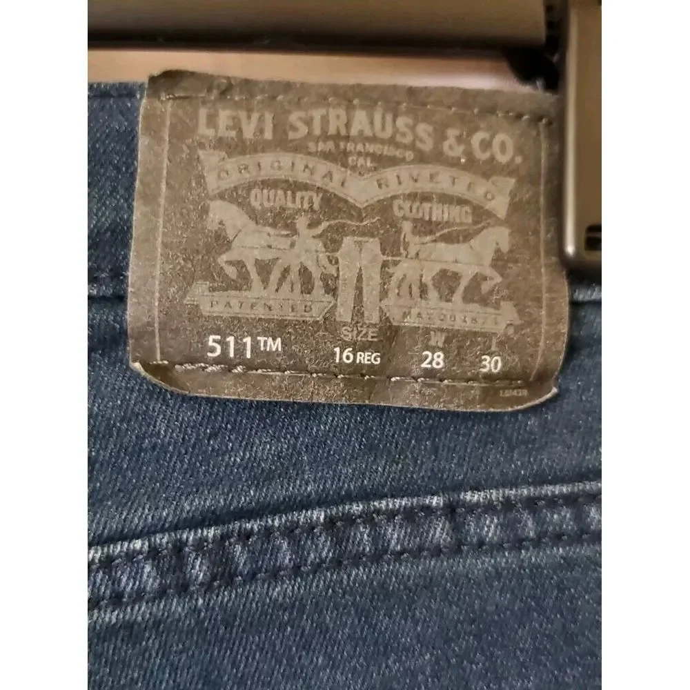 Levi's‎ 511 Slim Fit Blue Jeans Sz. 16 W28